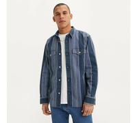 Camicia ampia in twill a righe Blu S A righe