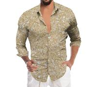 Camicia Anni 70 Uomo Camicie Da Uomo Magliette Nere Camice Manica Lunga No Stiro Lino Maniche Corte Rossa Estiva Country Vestito Bianco Bianca Cotone Hippie Azzurra 6Xl Di Lampadine Grandi A Palla