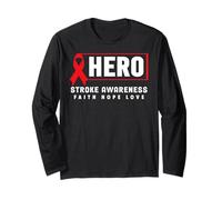Camicia Anti-Ictus - Red Ribbon Hero Stroke Awareness Maglia a Manica