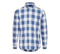 Camicia 'Anton' Uomo Casual Friday S blu cielo / nero / bianco