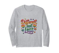 Camicia Arcobaleno per la consapevolezza dell'autismo Diverso Non Meno Maglia a Manica