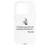 Camicia Aristotele sulla filosofia di Aristotele Conoscere se stessi Custodia per iPhone 15 Pro