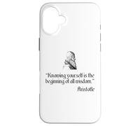 Camicia Aristotele sulla filosofia di Aristotele Conoscere se stessi Custodia per iPhone 16 Plus