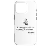 Camicia Aristotele sulla filosofia di Aristotele Conoscere se stessi Custodia per iPhone 16 Pro