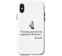 Camicia Aristotele sulla filosofia di Aristotele Conoscere se stessi Custodia per iPhone X/XS