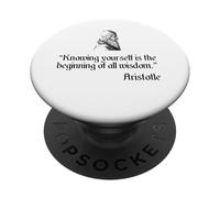Camicia Aristotele sulla filosofia di Aristotele Conoscere se stessi PopSockets PopGrip Adesivo