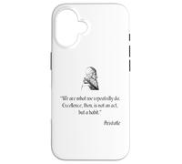 Camicia Aristotele sull'Eccellenza Filosofia Aristotele Custodia per iPhone 16