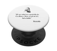 Camicia Aristotele sull'Eccellenza Filosofia Aristotele PopSockets PopGrip Adesivo