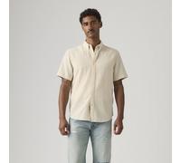 Camicia autentica a maniche corte Beige XL Tinta unita