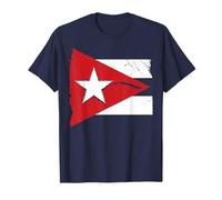 Camicia Bandiera Cuba Blu Cuban Hispanic Heritage Month Grafica Maglietta