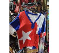 Camicia bandiera cuba spiaggia mare cotone rayon Tp parei mare taglia unica L
