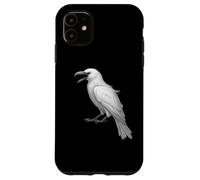 Camicia bianca con corvo uccello bianco ornitologia merlo Custodia per iPhone 11