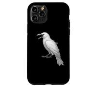 Camicia bianca con corvo uccello bianco ornitologia merlo Custodia per iPhone 11 Pro