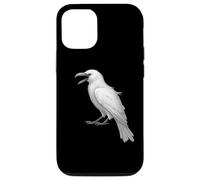 Camicia bianca con corvo uccello bianco ornitologia merlo Custodia per iPhone 12/12 Pro