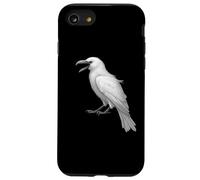 Camicia bianca con corvo uccello bianco ornitologia merlo Custodia per iPhone SE (2020) / 7 / 8