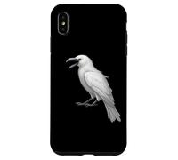 Camicia bianca con corvo uccello bianco ornitologia merlo Custodia per iPhone XS Max