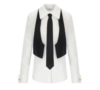 CAMICIA BIANCA CON GILET E CRAVATTA ELISABETTA FRANCHI 40 IT