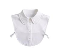 Camicia Bianca Da Donna Con Volant, Mezza Camicia Staccabile, Colletto Finto, Adatta per L'uso Quotidiano