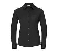 Camicia Blusa In Popeline Di Cotone A Maniche Lunghe Facile Da Cura Russell 936F