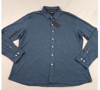 Camicia Bonobos XXL High Tide Navy Dot BKT10662SN3615 Manica Lunga Stretch $89