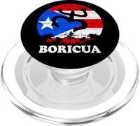 Camicia Boricua con simbolo Taino Coqui con palme e bandiera del Porto Rico PopSockets PopGrip per MagSafe