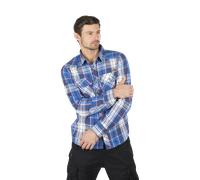 Brandit Check Long Sleeve Shirt Bianco,Blu 2XL Uomo