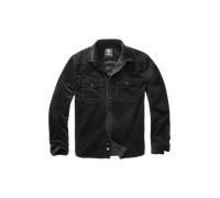 Brandit Corduroy Classic-Maglietta A Maniche Lunghe Camicia, Nero, M Uomo
