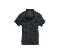 Brandit Camicia mezza manica Roadstar Nero/Blu XL Uomo