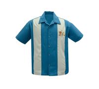 Camicia Button Down Tiki Rockabilly Mickey Pacific ST35374 Di Steady Clothing
