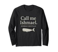 Camicia Call Me Ishmael Moby Dick per Gli Amanti dei Libri Maglia a Manica