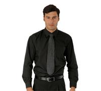 Camicia Cameriere Classica Unisex Nera a Manica Lunga - ISACCO - Receptionist