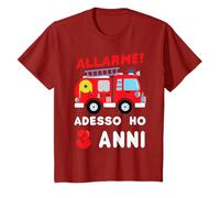Camicia Camion dei Pompieri Ho 3 Anni Regalo Ragazzi Ragazze Maglietta