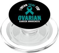 Camicia cancro ovarico - I Wear Teal Cancro ovarico consapevolezza PopSockets PopGrip per MagSafe