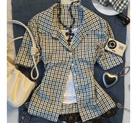 Camicia casual a quadri con colletto polo, manica corta, taglie comode, adatta per uso quotidiano, per il ritorno a scuola, può essere anche un regalo per gli amici o un accessorio d'abbigliamento. 1X