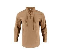 Camicia casual alla moda in lino a maniche lunghe con coulisse, collo alto, | T Shirt Leopardata Uomo Qualità Firmata Caldo Mettere 3 Tartaruga Large Smanicato Chiaro Maglieria Norvegesi