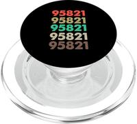 Camicia che dice 95821 Retro CAP CAP Cali Sacramento PopSockets PopGrip per MagSafe