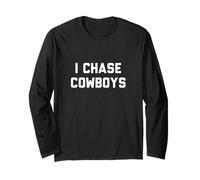 Camicia che dice che inseguo i cowboys Maglia a Manica