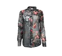 Camicia Collo Bottoni Multicolore Ecru Donna #106 S NWOT