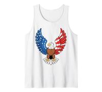 Camicia con aquila bandiera americana Patriottica USA Uomo Ragazzo 4 luglio Canotta