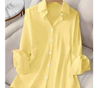 Camicia con bottoni davanti, maniche lunghe, corta dietro, adatta per uso quotidiano in tutte le stagioni 1XL,2XL,3XL,4XLColore unicoTessuto intrecciato