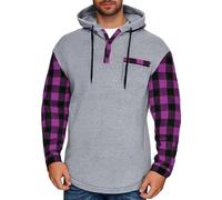 Camicia con cappuccio da uomo a quadri a maniche lunghe classica calda pullover con cappuccio stampa golf tennis felpe classiche con cappuccio vestibilità regolare camicia all'aperto comoda felpe