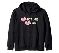 Camicia con cuori rosa da ragazza con scritta "It's Not Me It's You" Felpa con Cappuccio