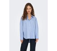 Camicia con finiture in argento Blu XS A righe