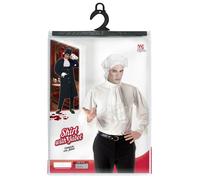 CAMICIA CON JABOT E POLSINI IN PIZZO M/L