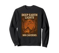 Camicia con luci della terra profonda retrò NM Caverns Bats Carlsbad Felpa