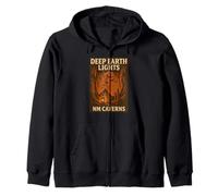 Camicia con luci della terra profonda retrò NM Caverns Bats Carlsbad Felpa con Cappuccio
