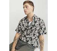Camicia con motivi in cotone Nero S Fantasia
