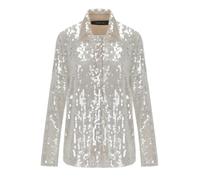 CAMICIA CON PAILLETTES CHAMPAGNE FEDERICA TOSI 38 IT