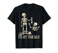 Camicia con Scheletro Divertente con Scritta I 've Got Your Back, per Halloween, da Maglietta