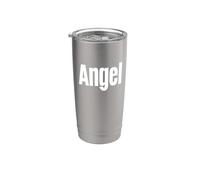 Camicia con scritta "That Says Angel", design che dice angelo Bicchiere termico in acciaio inox doppia parete